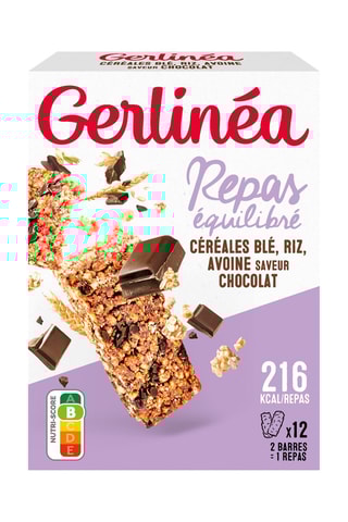 3 x Barres repas céréales minceur chocolat - 372 g