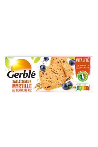 6 x Sablés Myrtille au germe de riz - 140 g