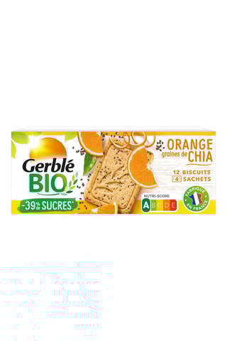 6 x Sablé Orange Graines de Chia Bio - 132 g