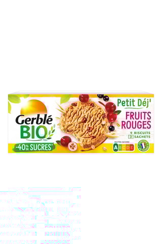 6 x Biscuits Petit Déj fruits rouges bio - 132 g