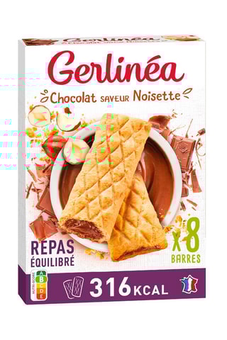 6 barres repas fourrées pomme framboise, pomme myrtille et chocolat - 360 g
