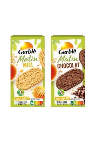 4 x Biscuits Matin Chocolat - 200 g et  Biscuits Matin Miel - 200 g