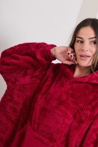 Sweat oversize polar de pijama Azalée - Bordô - Just for Victoria