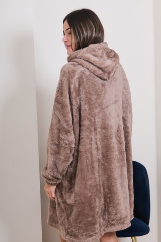 Sweat oversize polar de pijama Azalée - Castanho - Just for Victoria