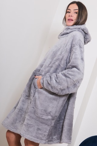 Sweat oversize polar de pijama Azalée - Cinzento - Just for Victoria