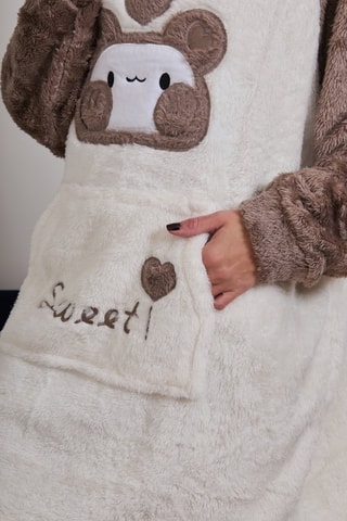 Sweat oversize polar de pijama Aubepine - Castanho - Just for Victoria