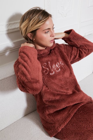 Pijama polar Coline Bordô