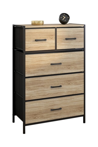 Cómoda de 5 cajones Iris - 60 x 30 x 90 cm
