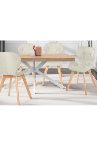 4 sillas de madera y haya Gatsby - 47,5 x 50 x 79 cm