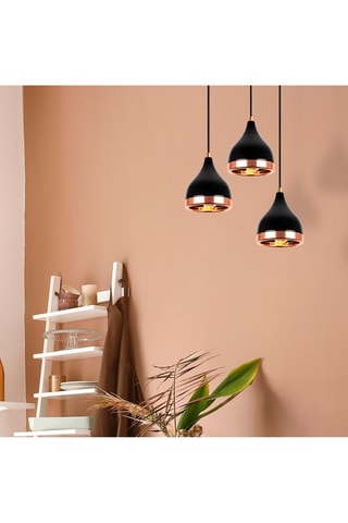 Hanglamp Yildo Zwart en Koperkleurig