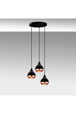 Hanglamp Yildo Zwart en Koperkleurig