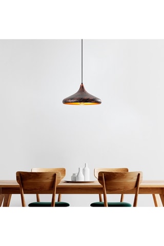 Hanglamp - Zwart en Koperkleurig - 40 W