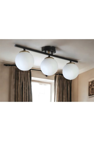 Plafondlamp - Zwart en Wit - 3 x 60 W