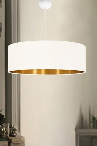 Suspension LED Ayd - Beige et doré