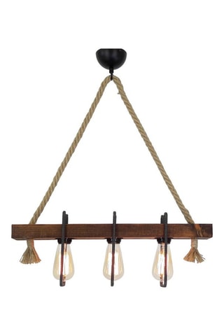 Grenenhouten Hanglamp - Naturel en Beige