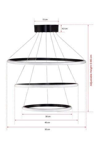 Suspension LED Ursae - Noir
