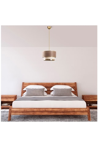 Hanglamp Cake - Beige en Goudkleurig - 60 W