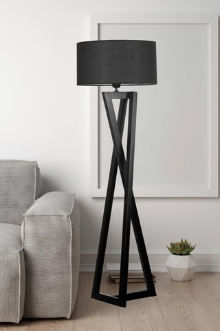 Lampadaire Yildo - Noir et cuivré - 60 W