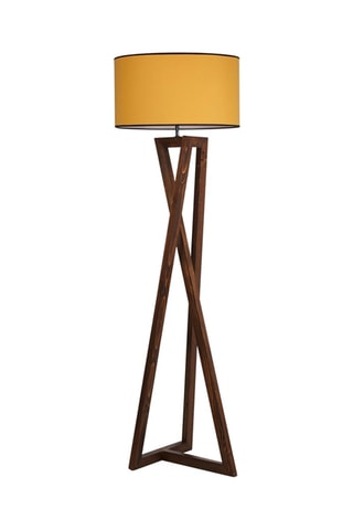 Lampadaire - Doré et transparent - 60 W