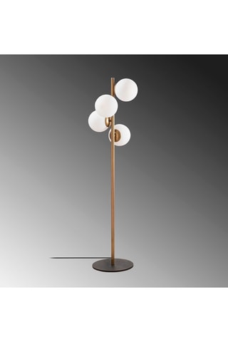 Lampadaire - Doré - 4 x 100 W