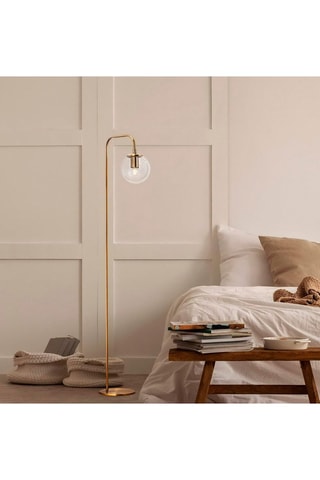 Lampadaire Viran - Blanc et doré - 40 W