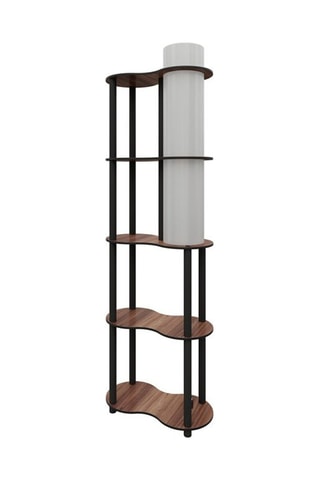 Staanlamp - Walnoothout-imitatie - 40 W