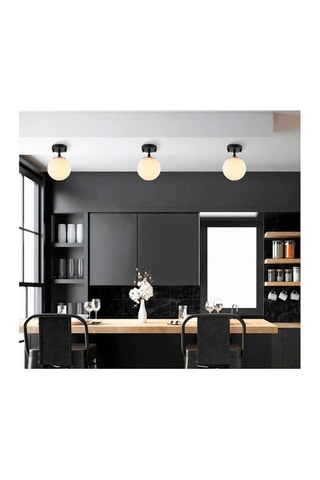 Plafondlamp - Zwart en Goudkleurig - 15 W