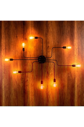 Plafondlamp Truva - Zwart - 8 x 40 W