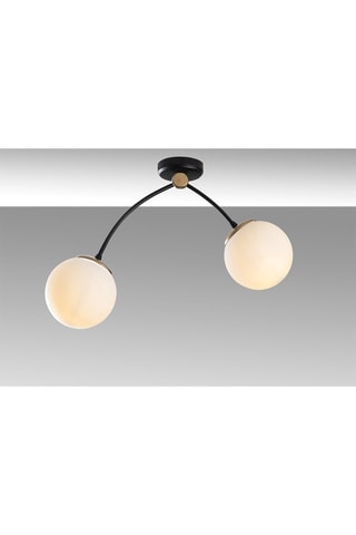 Plafondlamp Kromozom Zwart en Wit - 2 x 60 W
