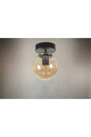Plafondlamp - Zwart en Transparant - 60 W