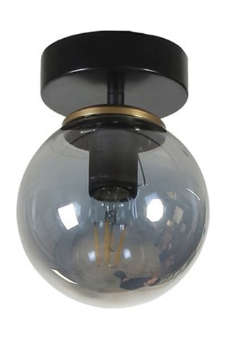 Plafondlamp - Zwart en Amberkleurig - 60 W