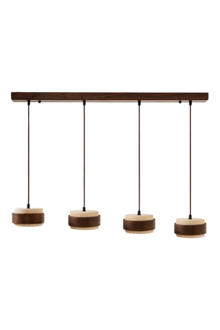 Suspension en bois et travertin - Beige