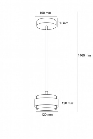 Suspension en bois et travertin - Beige
