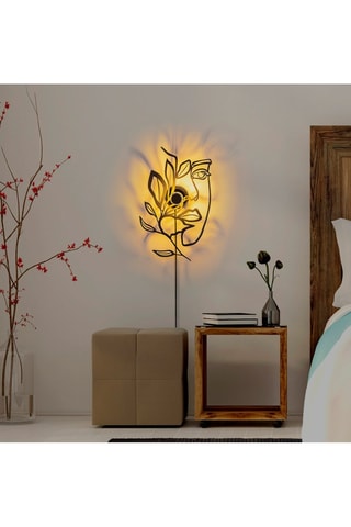 Wandlamp Flower Faced - Zwart - 40 W