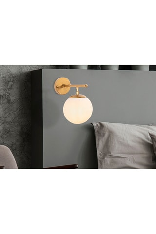 Wandlamp Roe - Goudkleurig en Wit - 40 W