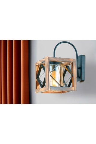 Lierehouten Wandlamp Zikzak - Naturel en Zwart - 60 W