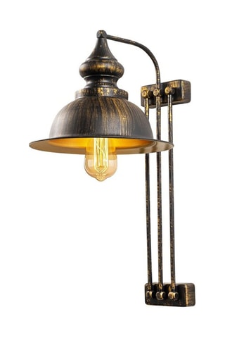 Wandlamp Saglam - Bruin en Goudkleurig - 40 W