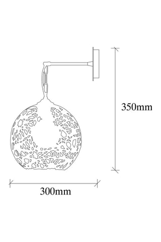 Wandlamp Fellini Zwart
