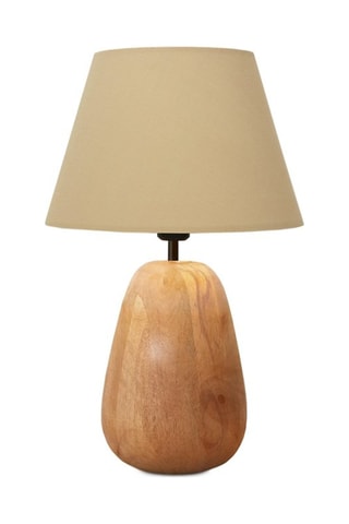 Lampe à poser en bois - Naturel - 40 W