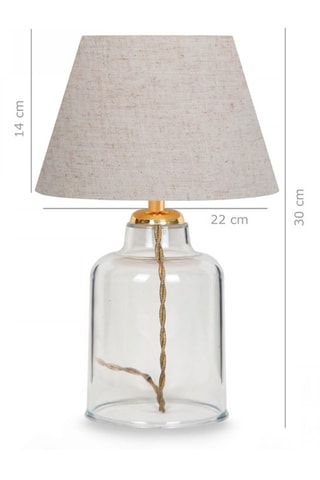 Lampe à poser Saglam - Crème - 40 W