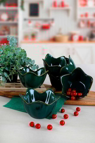 6 tigelas de aperitivos de cerâmica 
12 cm