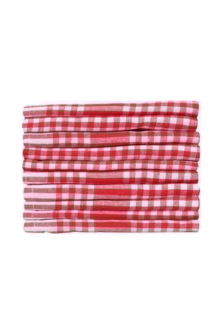 10 panos  Vermelho e branco - 45 x 65 cm