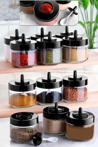 12 frascos para especiarias 23 cl