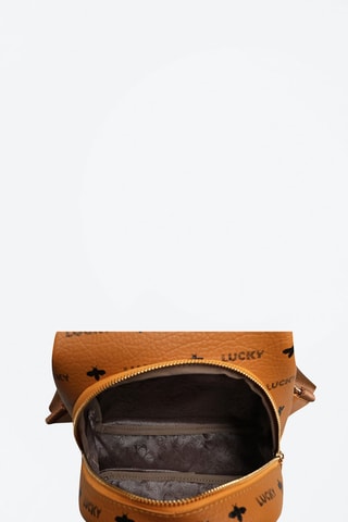 Rugtas Bruin en Zwart - Lucky Bees - Mosterdgeel