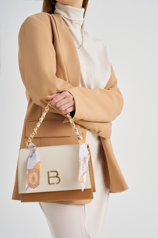 Handtas Ecru en Camel - Beige