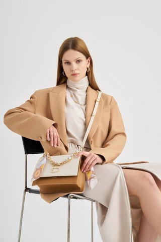 Handtas Ecru en Camel - Beige