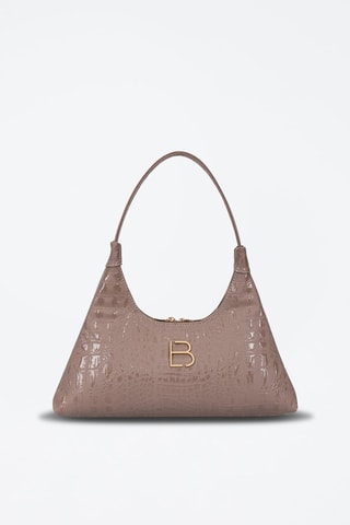 Handtas Taupe   - Bruin