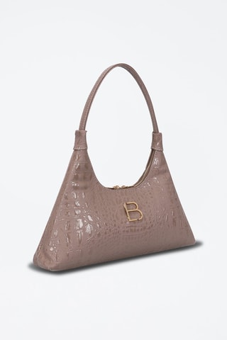 Handtas Taupe   - Bruin