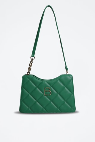 Doorgestikte Schouderhandtas Groen - Lucky Bees - Groen