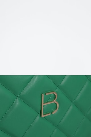 Doorgestikte Schouderhandtas Groen - Lucky Bees - Groen